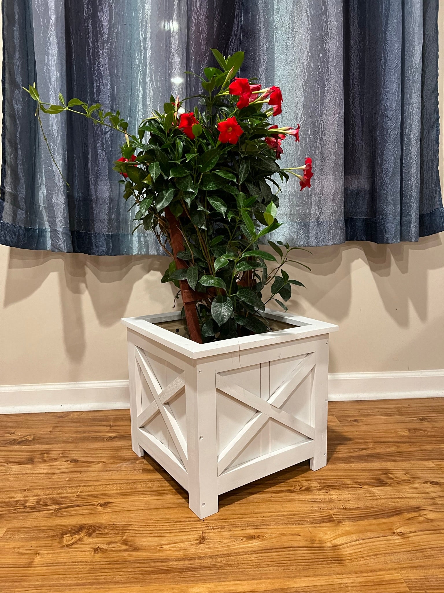 white indoor planter box Farmhouse Planter Box Indoor/Outdoor