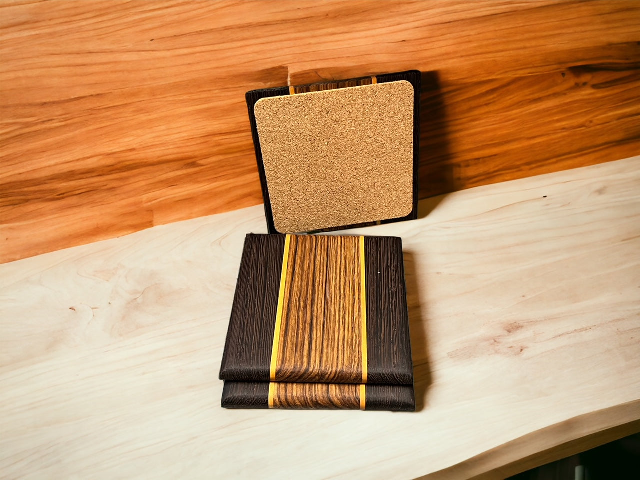 Exotic Wood Coasters - Set of 3