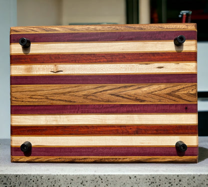 Cutting Board - 12"x16"x1.25" Beautiful Exotic & Domestic Wood