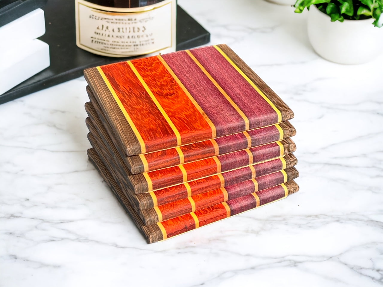 Exotic Wood Coasters - Set of 6