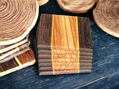 Exotic Wood Coasters - Set of 6