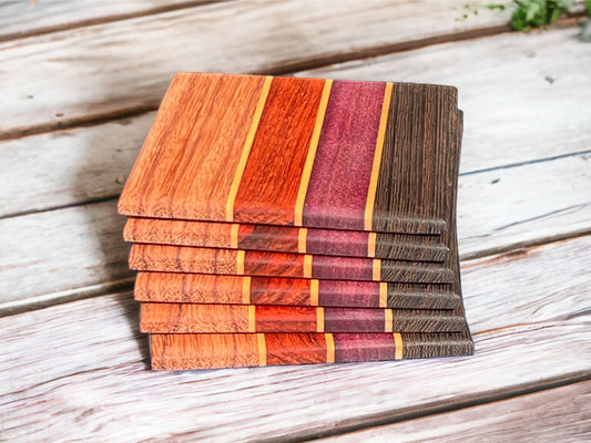 Exotic Wood Coasters - Set of 6