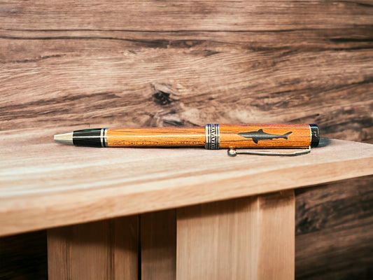 Americana Ballpoint Pen with Shark Inlay