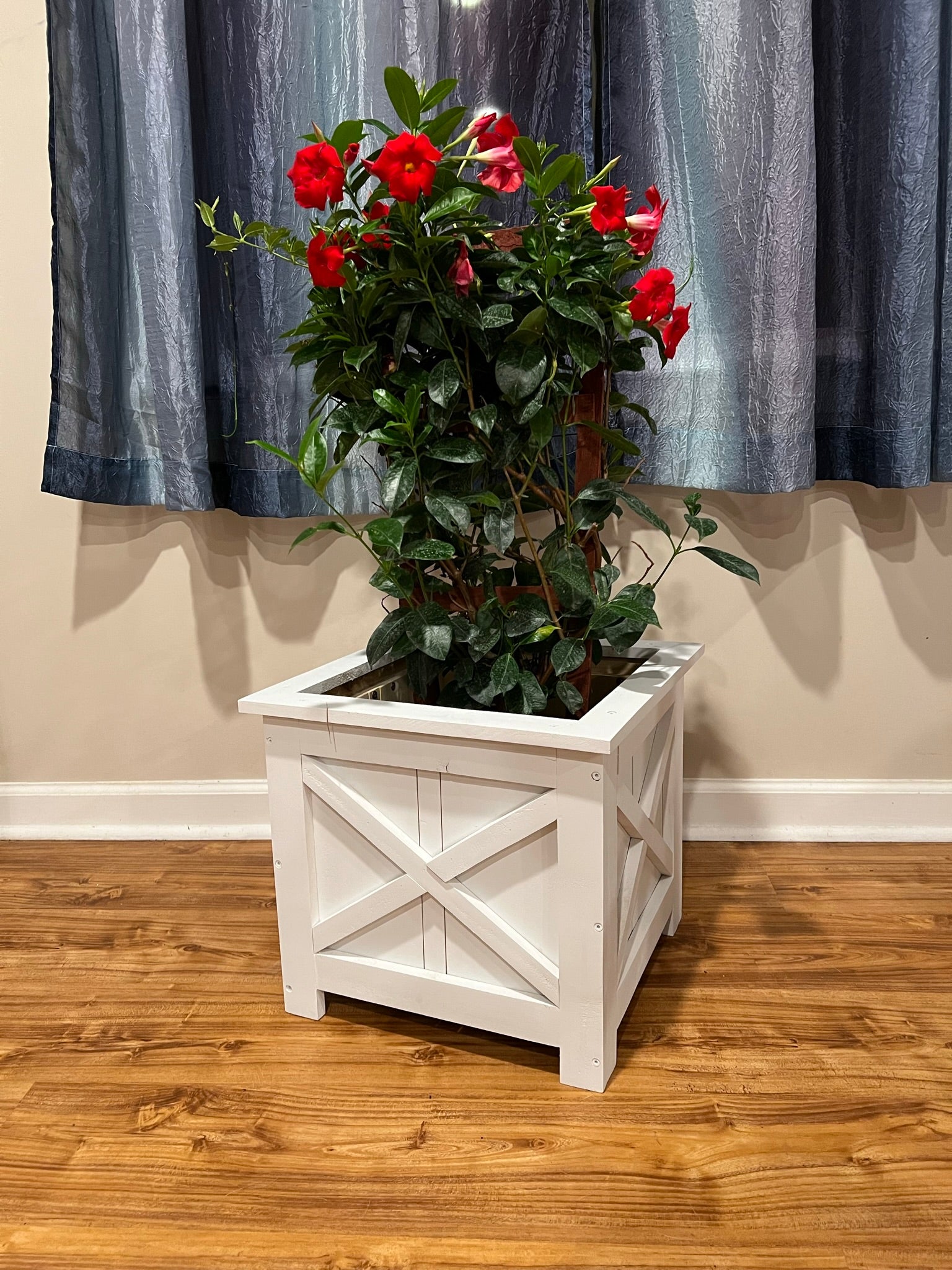 indoor wooden planter Farmhouse Planter Box Indoor/Outdoor – Rustic Wood Design