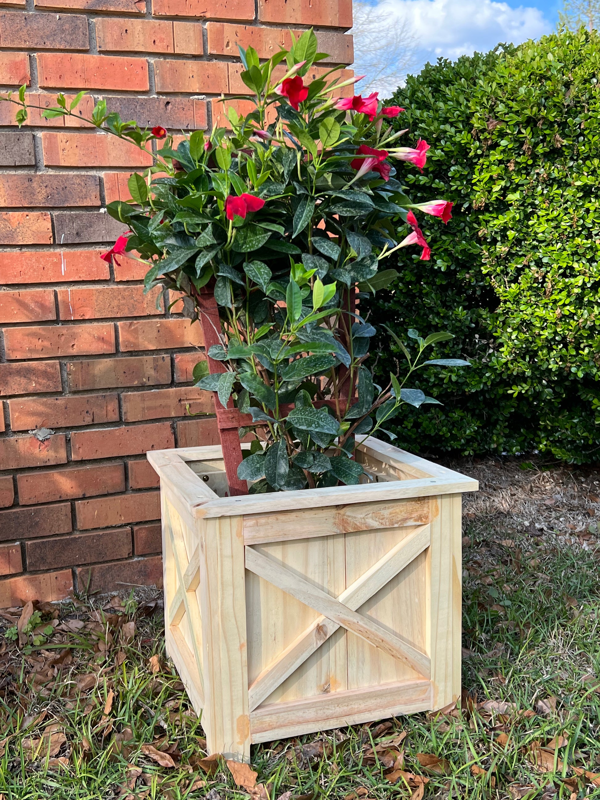 farmhouse plant pots Farmhouse Planter Box Indoor/Outdoor – Rustic Wood Design
