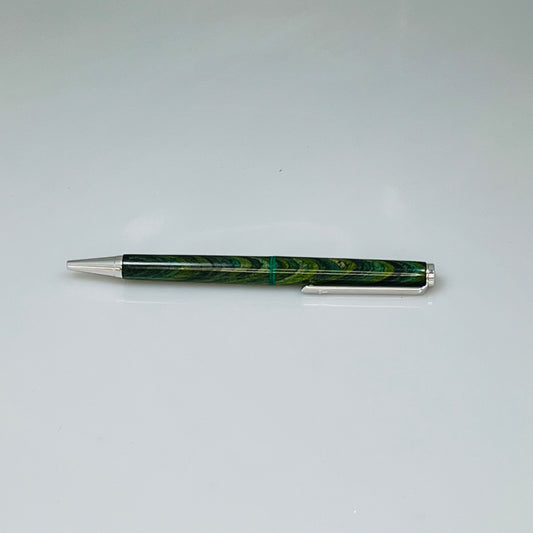 Green Dymondwood Slimline Ballpoint Pen
