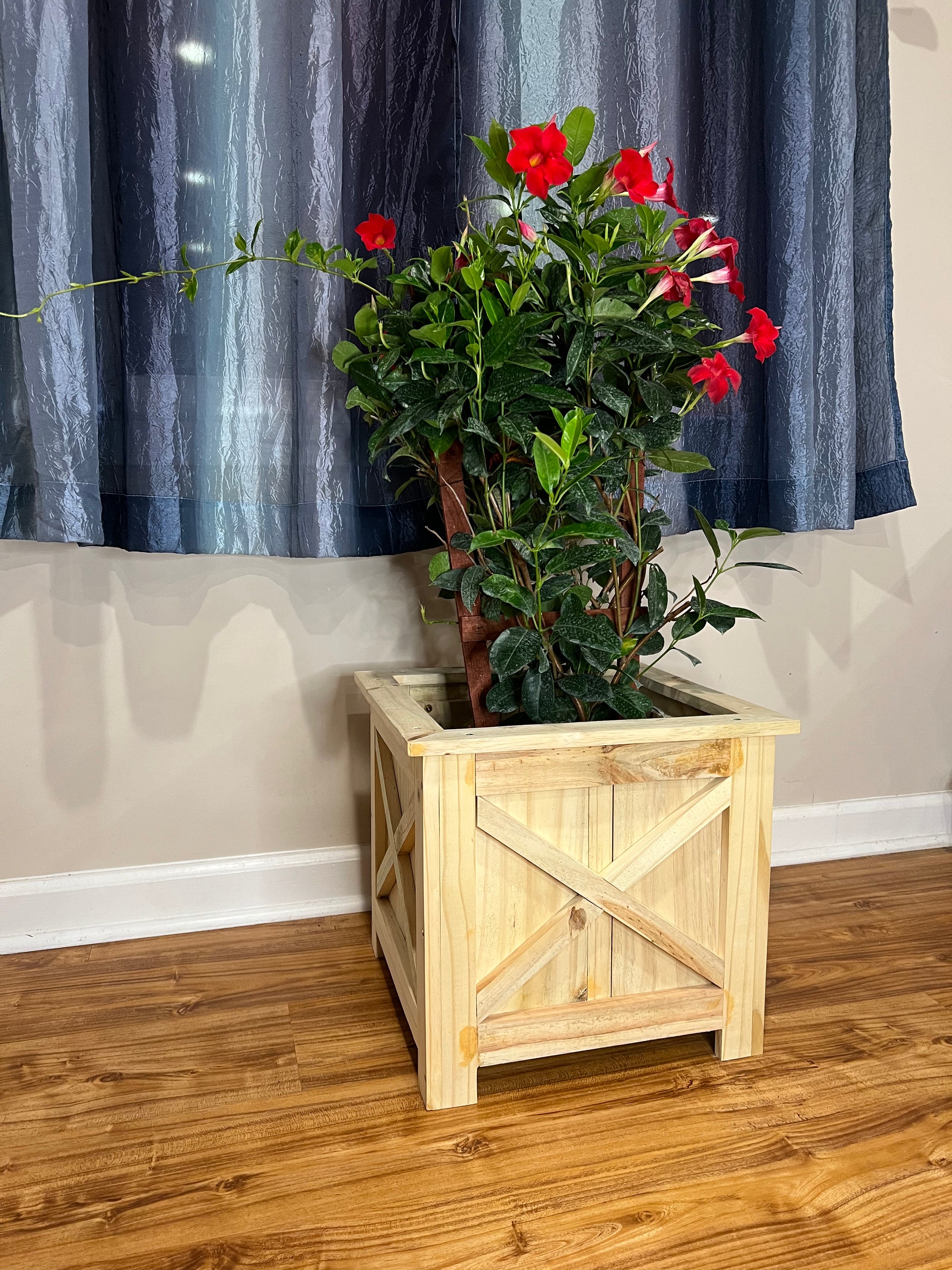 indoor wooden planter box Farmhouse Planter Box Indoor/Outdoor – Rustic Wood Design